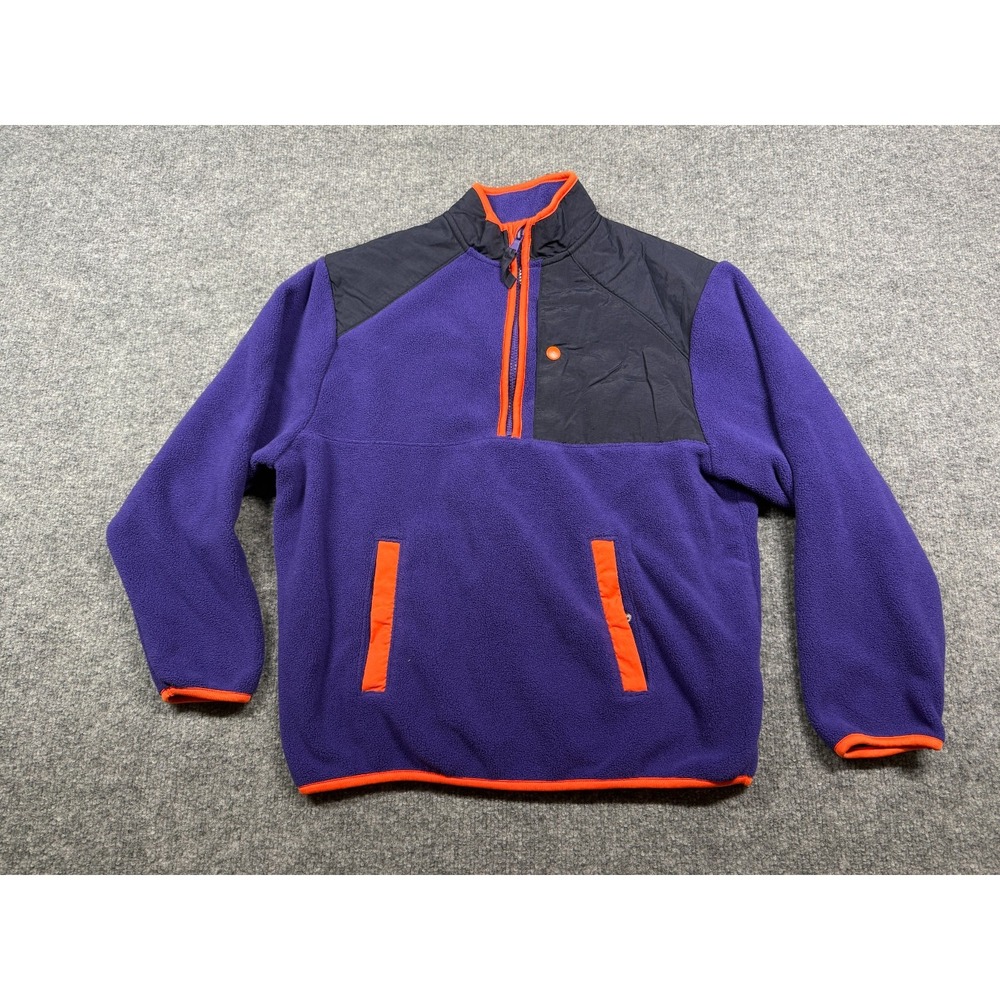 Old Navy Microfleece Quarter-Zip Sweater Boys Large Purple Oversized Mock Neck